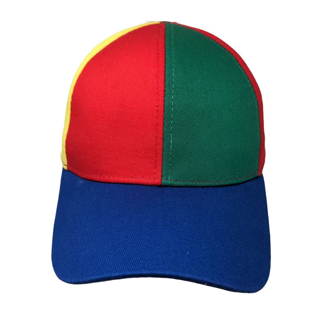 Unbranded Slideback Hat Multicolor One Size Rainbow Propeller 6 Panel Cotton